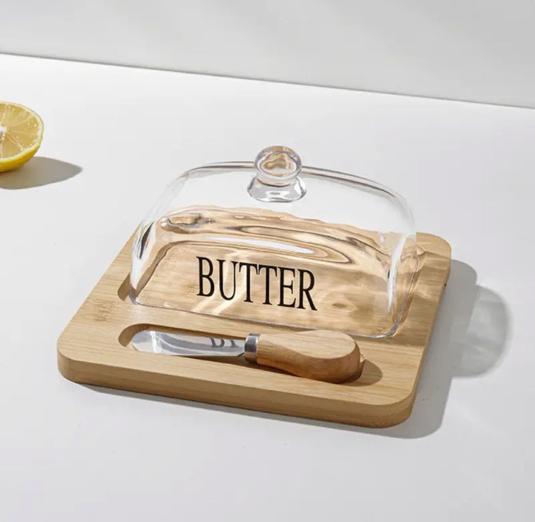 Beurrier en Verre avec Couvercle – Cloche
