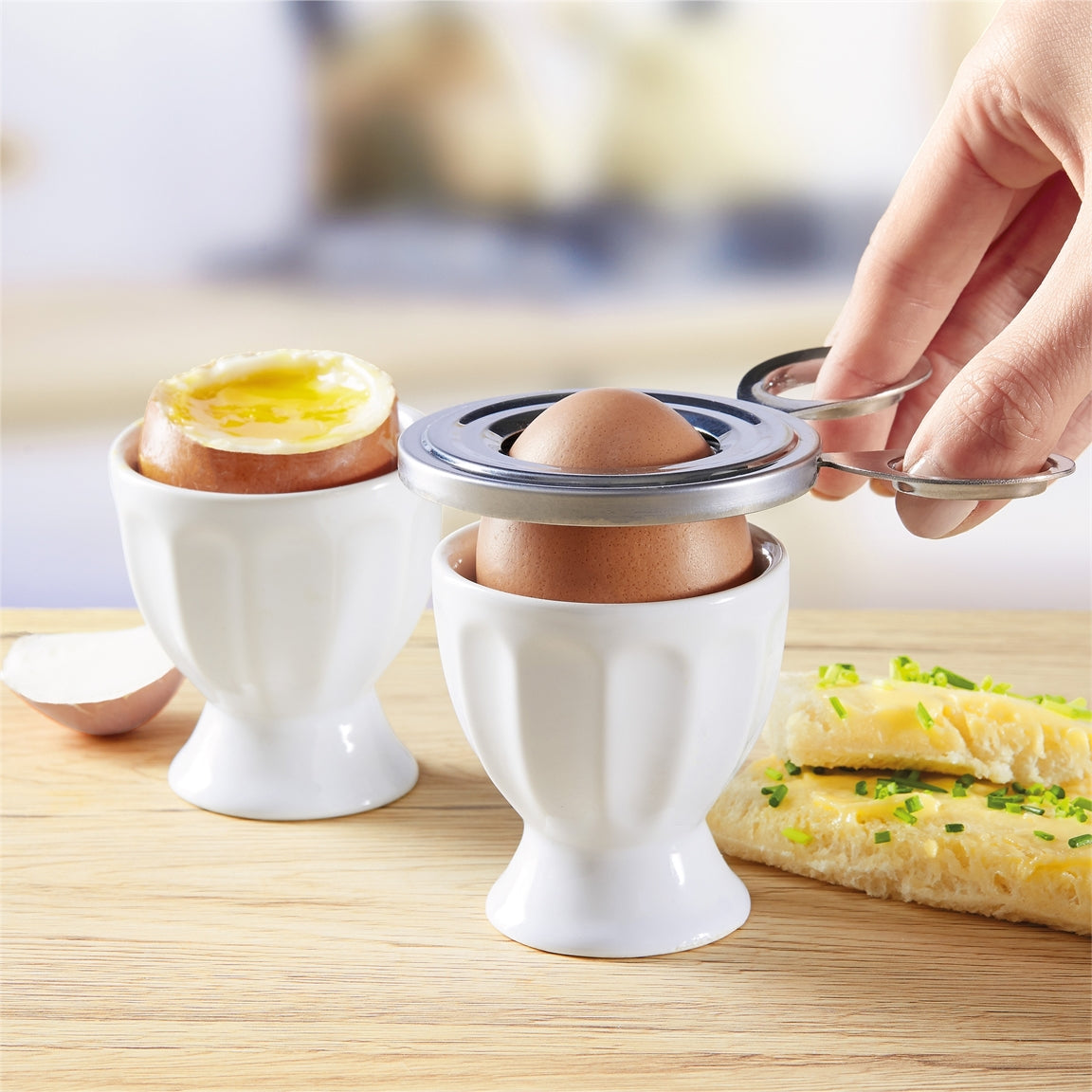 Coupe-Œuf à la Coque en Acier Inoxydable
