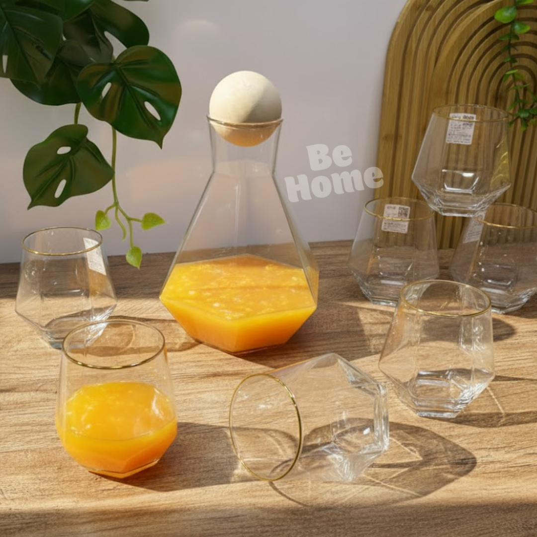Ensemble Carafe et 6 Verres à Jus