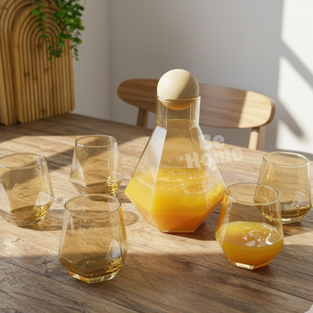 Ensemble Carafe et 6 Verres à Jus