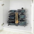 Support Organisateur 3-en-1 pour Casseroles, Poêles & Couvercles