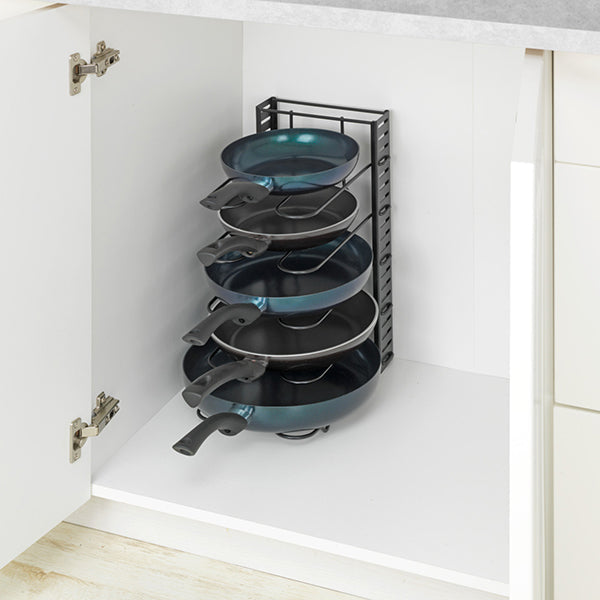 Support Organisateur 3-en-1 pour Casseroles, Poêles & Couvercles