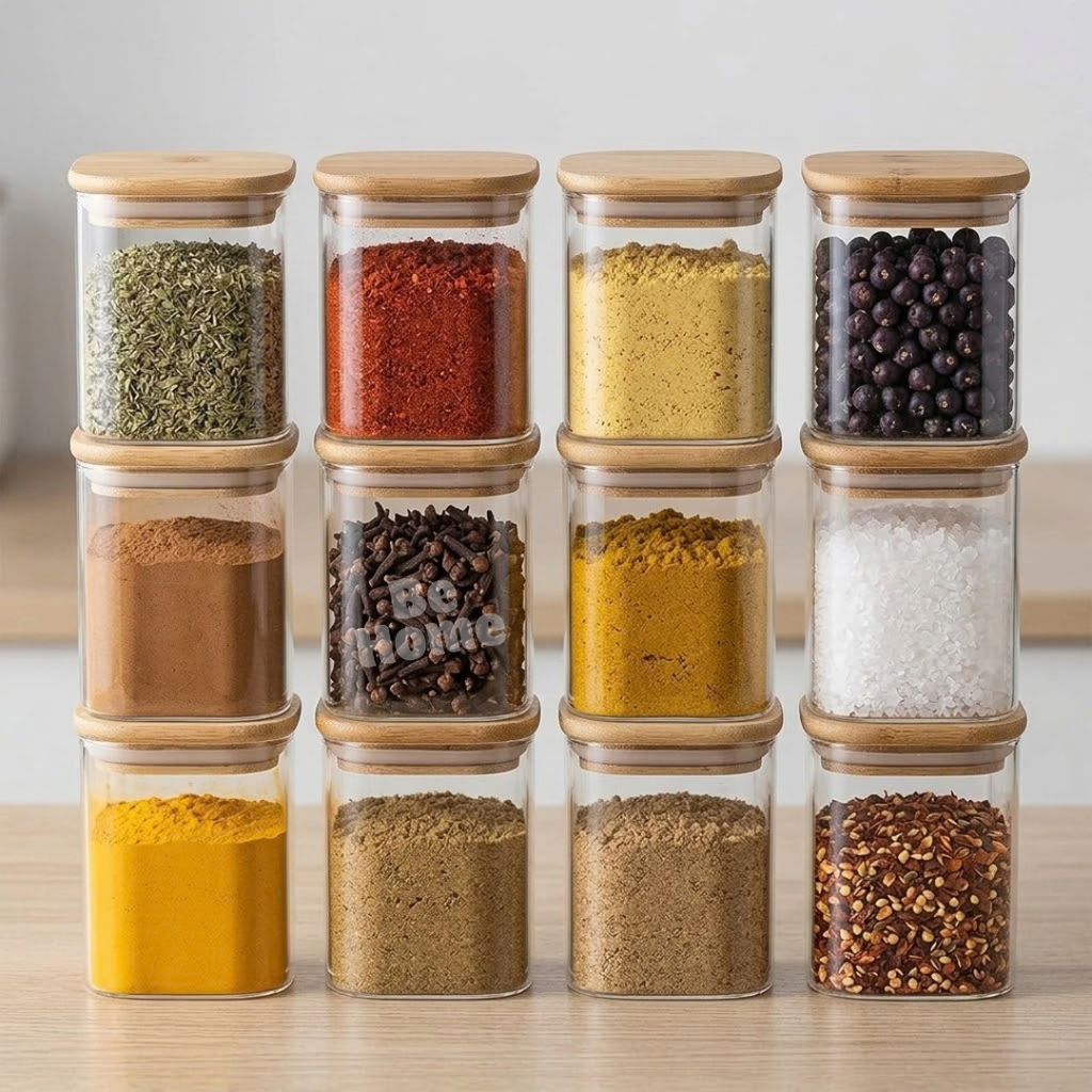 Pack de 12 Bocaux en Verre 450 ml Carrés