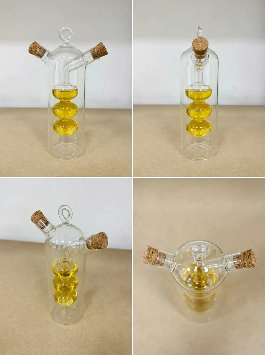 Bouteille 2-en-1 Huile & Vinaigre en Verre
