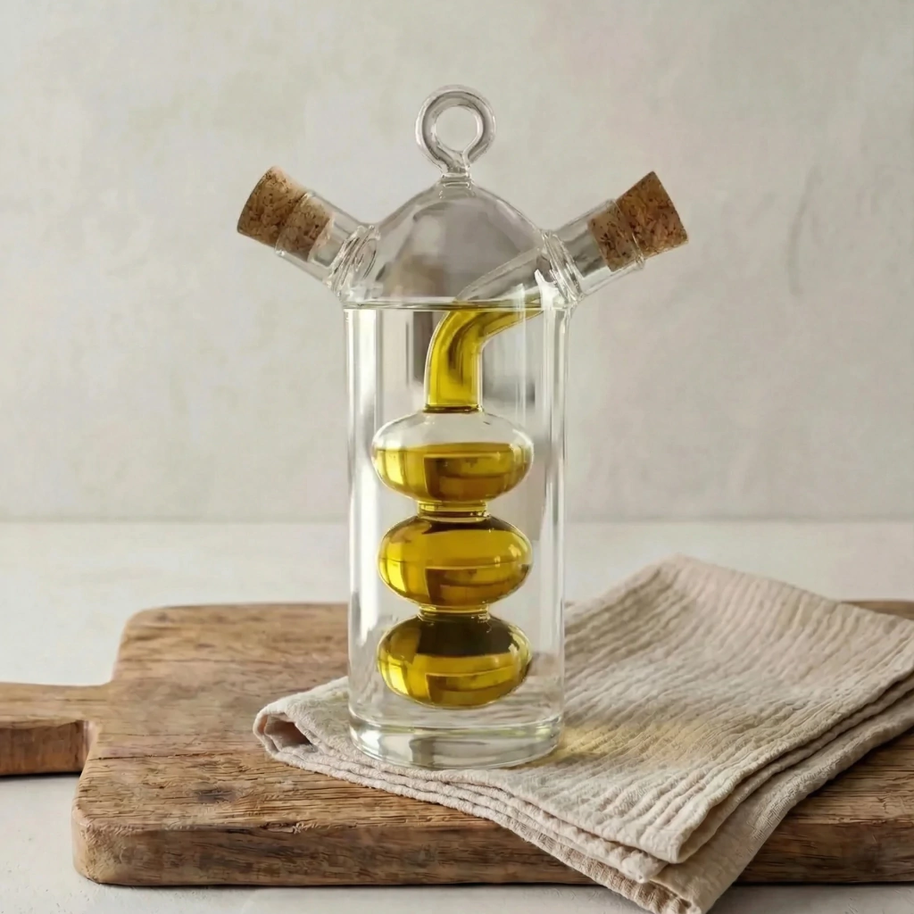 Bouteille 2-en-1 Huile & Vinaigre en Verre